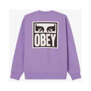 Obey Stiligt Sweatshirt för en Modern Look Purple, Herr