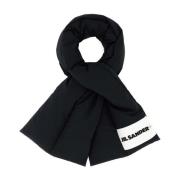 Jil Sander Stilren Svart Polyester Scarf Black, Dam