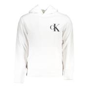 Calvin Klein Hoodie Vit Långärmad Bomull White, Herr