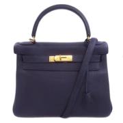 Hermès Vintage Pre-owned Laeder handvskor Blue, Dam