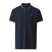 Tommy Hilfiger Blårandig Polotröja med Logotyp Blue, Herr