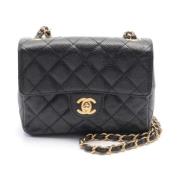 Chanel Vintage Pre-owned Laeder crossbodyvskor Black, Dam