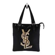 Saint Laurent Vintage Pre-owned Bomull totevskor Black, Dam