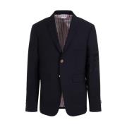 Thom Browne Ylleblazer i mörkblå Blue, Herr