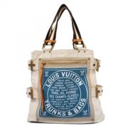 Louis Vuitton Vintage Pre-owned Tyg louis-vuitton-vskor White, Dam