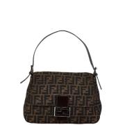 Fendi Vintage Pre-owned Canvas axelremsvskor Brown, Dam