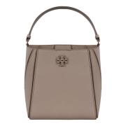 Tory Burch Elegant Bucketväska med Logodetalj Beige, Dam