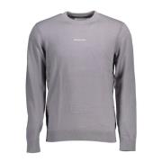 Calvin Klein Grå Långärmad Broderad Logotyp Topp Gray, Herr