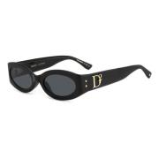 Dsquared2 Stiliga solglasögon Svart 807/Ir Black, Unisex