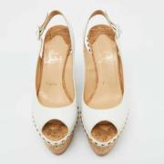 Christian Louboutin Pre-owned Pre-owned Laeder sandaler White, Dam