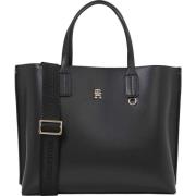 Tommy Hilfiger Elegant Distinct Satchel Handväska Black, Dam