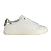 Calvin Klein Sportiga vita sneakers med kontrastdetaljer White, Dam