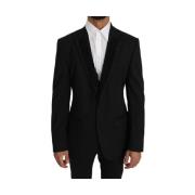 Dolce & Gabbana Svart Martini Torrero Blazer Jacka Black, Herr