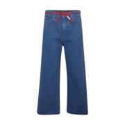 Marni Wide Leg Jeans Blue, Herr