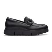 Clarks Svarta Loafers för Kvinnor Black, Dam