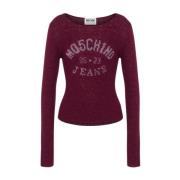 Moschino Bordeaux Sweaters för Stiligt Utseende Red, Dam