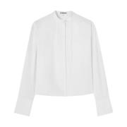 Jil Sander Vit Mao Krage Skjorta Torsdag Stil White, Dam