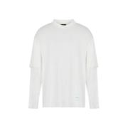 Emporio Armani Varm Vit T-shirt Bomullstyg White, Herr