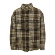 Deus Ex Machina Rutigt Overshirt med Kent Krage Gray, Herr