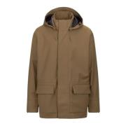 K-Way Tech Wool Blend Jacka med huva Brown, Herr