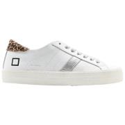 D.a.t.e. Låg Vintage Kalv Vit Leopard Sneakers White, Dam