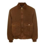 Carhartt Wip Canvasjacka med ribbade muddar Brown, Herr