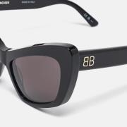 Balenciaga Vintage Pre-owned Acetat solglasgon Black, Dam