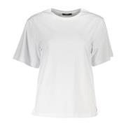 Cavalli Class Slim Fit T-Shirt med Logotryck för Kvinnor White, Dam