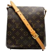 Louis Vuitton Vintage Pre-owned Canvas axelremsvskor Brown, Dam