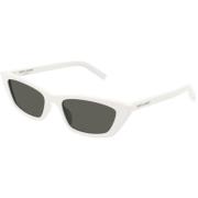 Saint Laurent Snygg Läder Axelväska White, Unisex