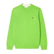 Lacoste Essentiell Minimalistisk Bomullströja Green, Herr