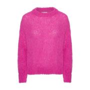 American Dreams Mjuk Alpacka Pullover Neon Rosa Pink, Dam