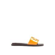 Tory Burch Klassiska Ciabatta Loafers för Män Orange, Dam