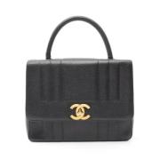 Chanel Vintage Pre-owned Tyg chanel-vskor Black, Dam