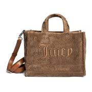 Juicy Couture Iris Velvet M.Shopper Bag Beige, Dam