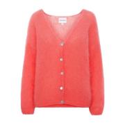 American Dreams Batikinspirerad Cornelia Cardigan i  Red Red, Dam