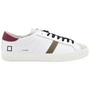 D.a.t.e. Vintage Calf Sneakers White-Bordeaux White, Herr