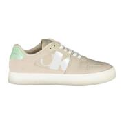 Calvin Klein Sportiga Beige Sneakers med Kontrastdetaljer Beige, Dam