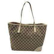 Gucci Vintage Pre-owned Canvas gucci-vskor Beige, Dam