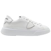 Philippe Model Låga Temple Sneakers i Vit Vernis White, Dam