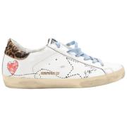 Golden Goose Leopard Horsy Red/Beige Sneakers White, Dam