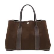 Hermès Vintage Pre-owned Canvas handvskor Brown, Dam