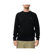 Fred Perry Retro Logo Tröja Black, Herr