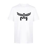 MCM Logo Print Crew Neck T-shirts White, Herr