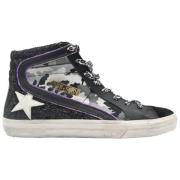 Golden Goose Glitter Camouflage Sneakers Gray, Dam