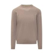 Woolrich Beige Lambswool Crewneck Sweater Beige, Herr