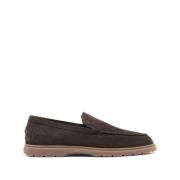 Tod's Brun Mocka Slip-On Platta Skor Brown, Herr