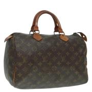 Louis Vuitton Vintage Pre-owned Canvas handvskor Brown, Dam