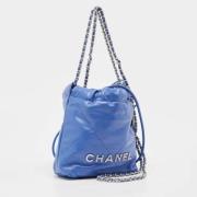 Chanel Vintage Pre-owned Laeder chanel-vskor Blue, Dam