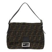 Fendi Vintage Pre-owned Canvas axelremsvskor Brown, Dam